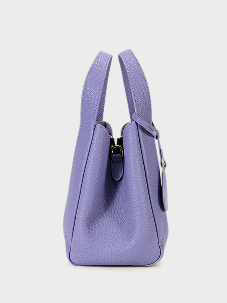 Leather Bucket Shoulder Bag Top Handle Tote Bag - POPBAE