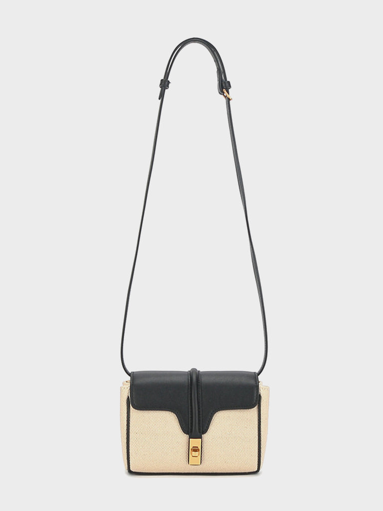 Mini Flap-top Messenger Bag Gold Hardware Crossbody Clutch - POPBAE