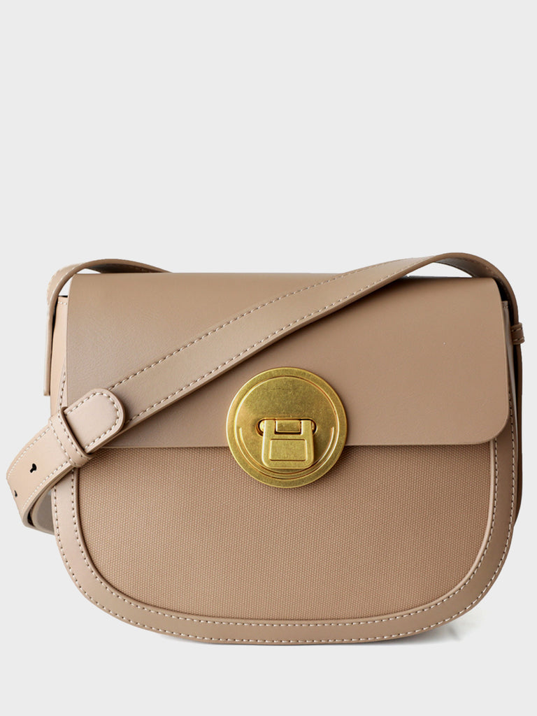 Flap Top Saddle Bag Crescent Crossbody Bag Half Moon Hobo Bag - POPBAE
