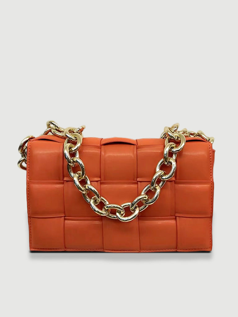 bag with orange chain