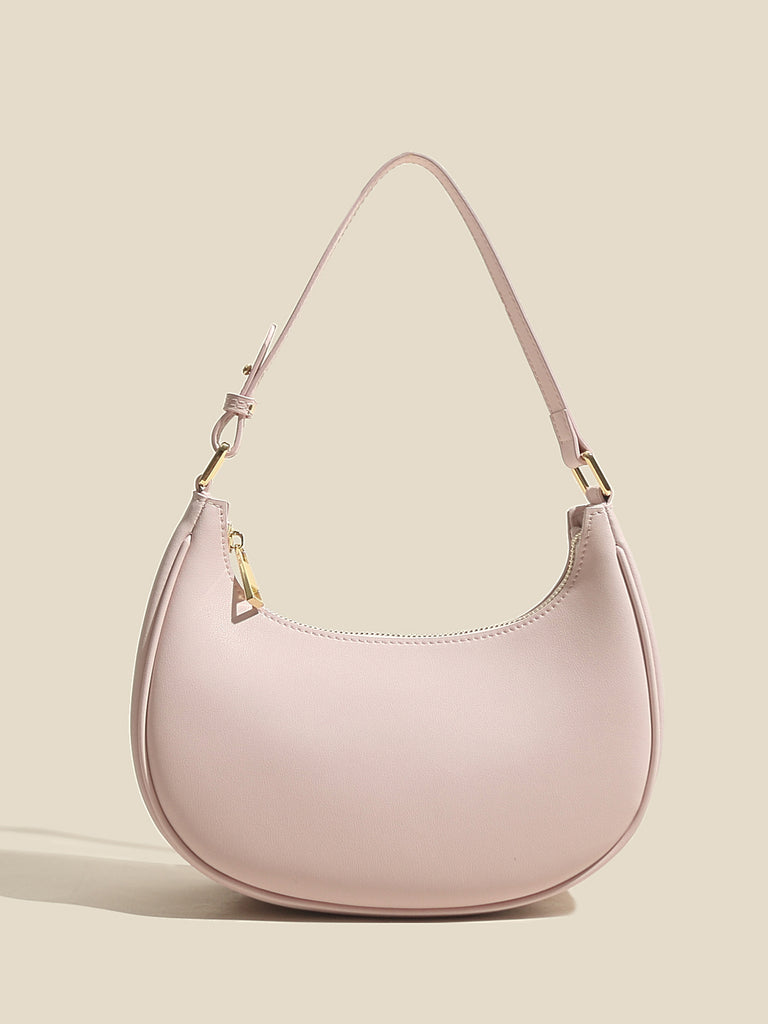 Women's Ava Bag Leather Moon Bag 90s Baguette Armpit Shoulder Handbag - POPBAE