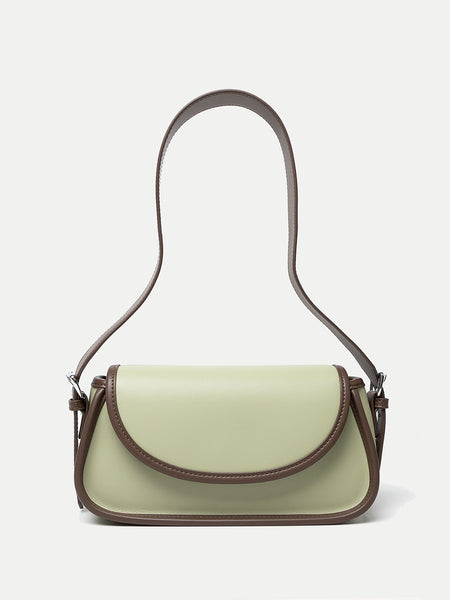 Women's French Baguette Shoulder Bag 90s Vintage Flap Top Handbag - POPBAE