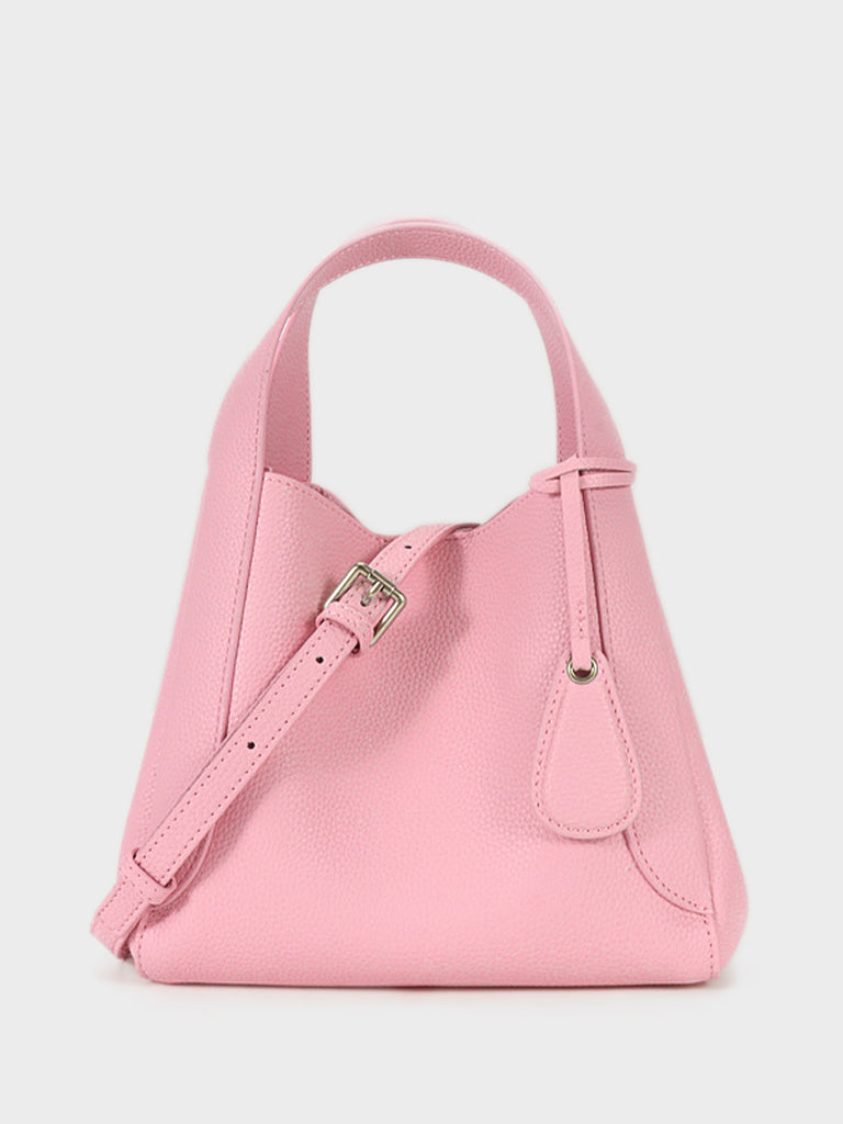 Leather Bucket Shoulder Bag Top Handle Tote Bag - POPBAE