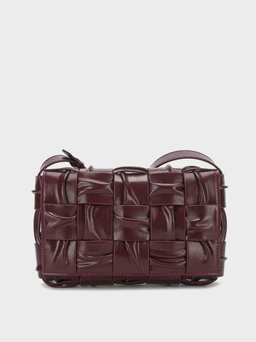 Pleated Cassette Shoulder Bag Woven Pillow Bag - POPBAE