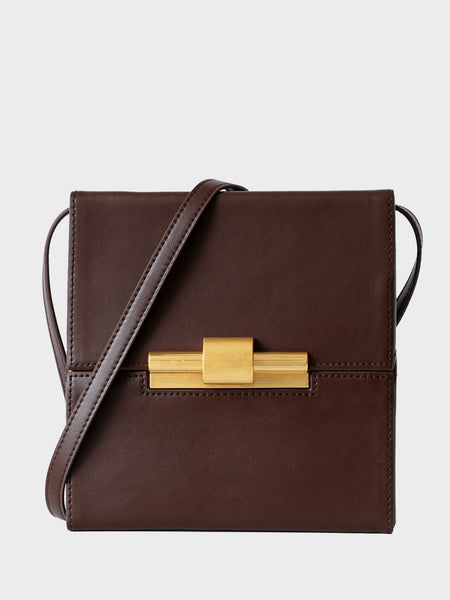 Women's Leather Box Bag Square Cassette Shoulder Bag - POPBAE