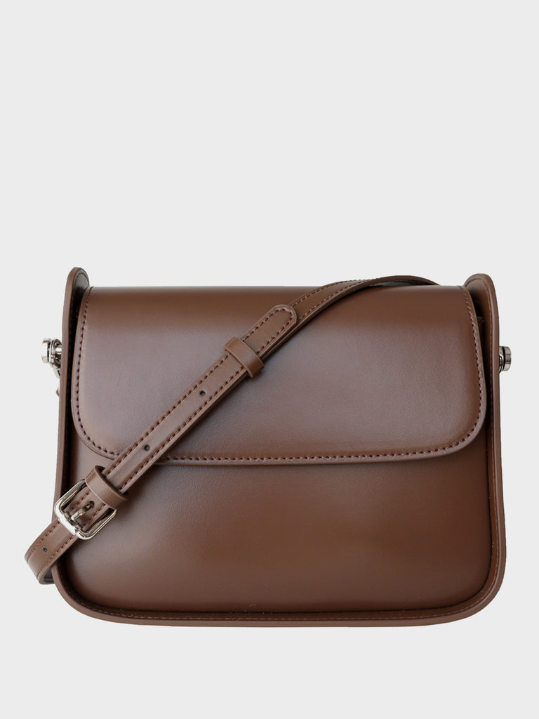 Classic Square Shoulder Bag Flap Top Leather Satchel Bag Box Tote Bag, Black