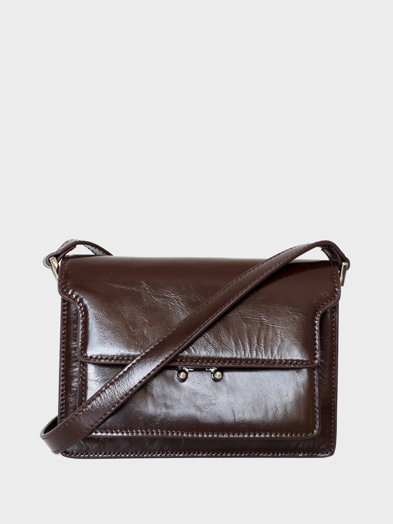 Soft Trunk Organ bag Envelope Shoulder Bag Flap Top Oil Waxed Leather Satchel Bag - POPBAE