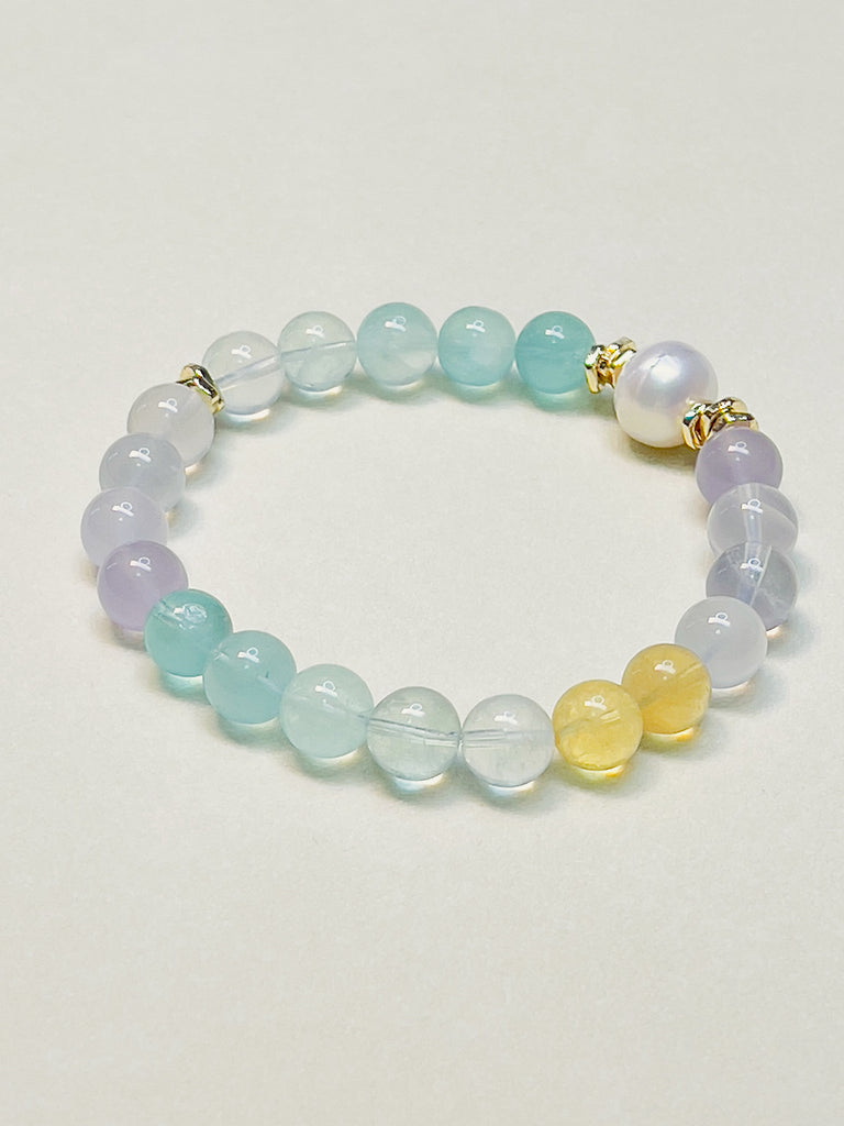 Natural Crystal Fluorite Pearl Bracelet | SAWUBONA - POPBAE