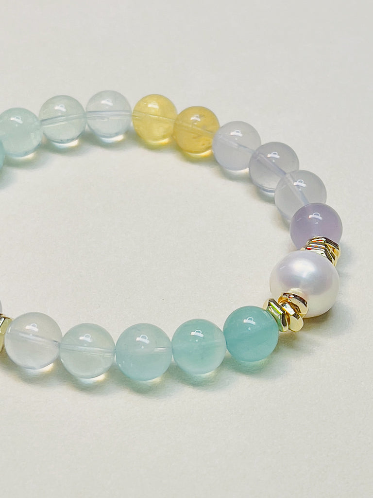 Natural Crystal Fluorite Pearl Bracelet | SAWUBONA - POPBAE