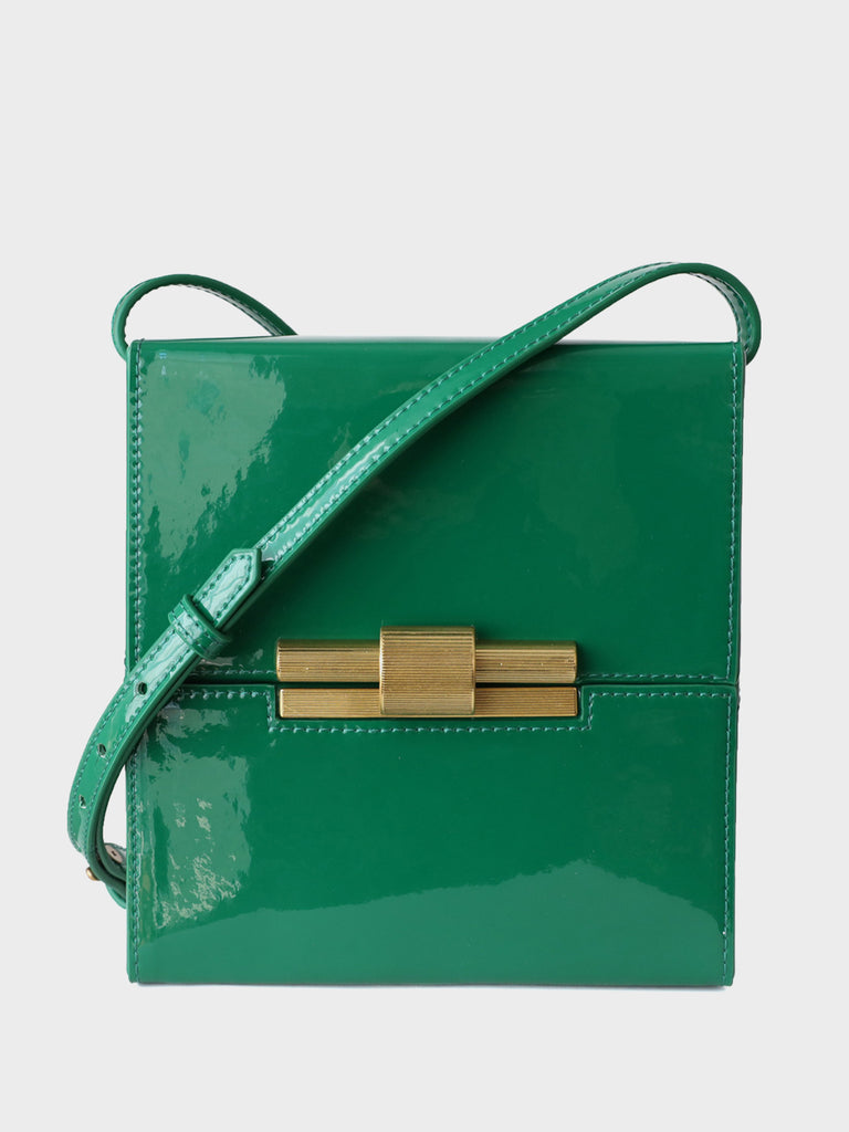 Women's Leather Box Bag Square Cassette Shoulder Bag - POPBAE