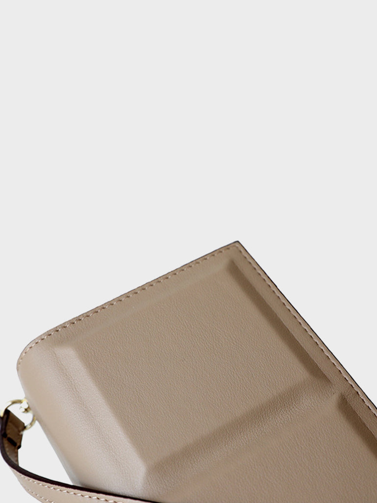 Leather Chocolate Box Bag Flap Mini Square Crossbody Bag - POPBAE