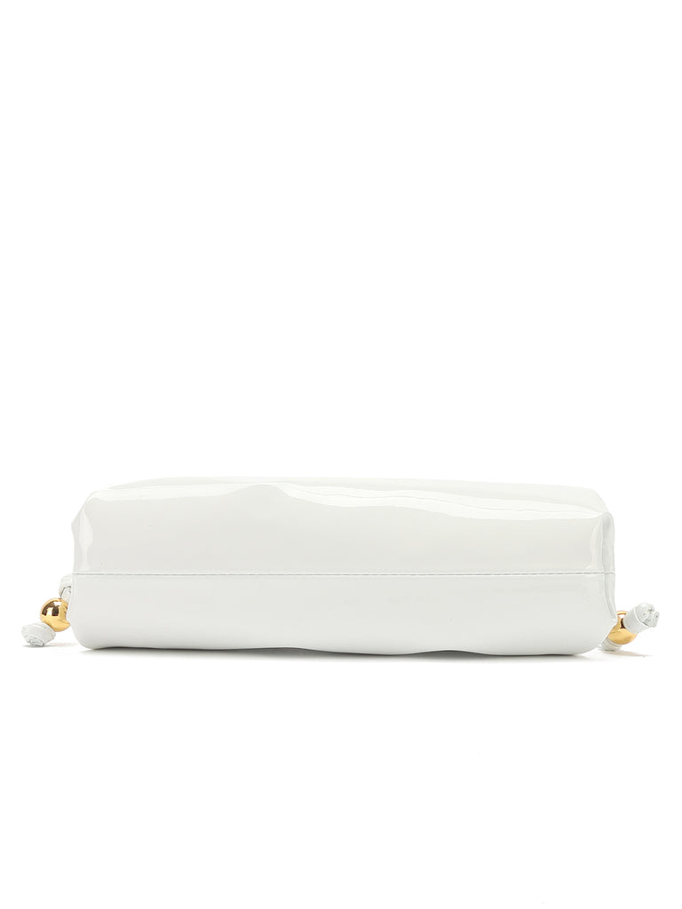 Women's Mini Cloud Pouch Ruched Dumpling Bag Patent Leather Clutch - POPBAE