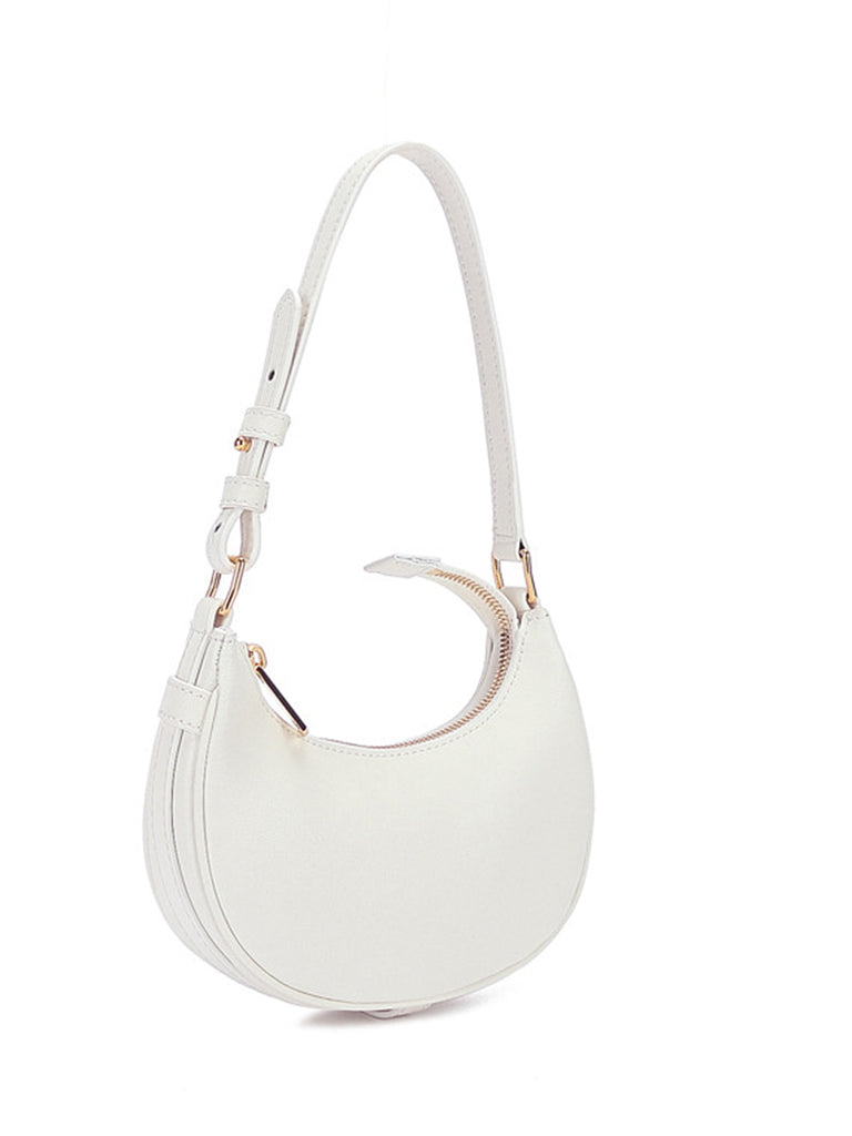 Leather Ava Moon Bag Hobo Armpit Shoulder Handbag - POPBAE