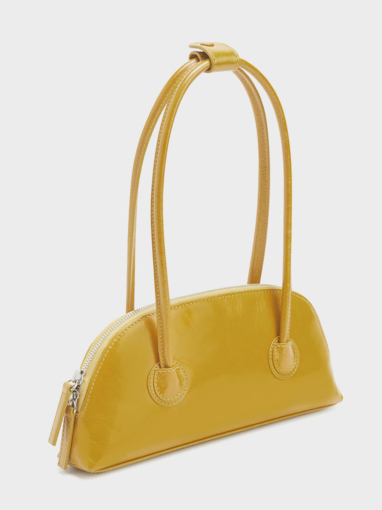 Women's Bessette Leather Shoulder Bag 90's Baguette Bag Hobo Bag Shell bag - POPBAE